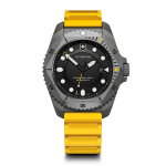 VICTORINOX DIVE PRO Titaan Must Kollane Kumm Kollane 241992 Meeste K&auml;ekell, Korpus, Tihvild, Rihm, Kvarts, Veekindel, Sukeldujakell, Analoog, Stiilne, black