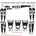 Autode stiilimine 5D s&uuml;sinikkiust auto sisekeskkonsooli v&auml;rvimuutuv vormimiskleebis Decals Mercedes E-klassi W213 2016- jaoks Style B--RHD gray