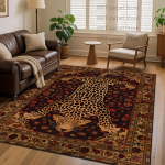 Vintage P&auml;rsia Leopard Elutoa Vaip Suur Ala Diivan Kohvilauad Libisemisvastased Dekoratiivvaibad Ameerika Kodu Garderoobimatid 120cm x 160cm