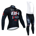 BH Team S&uuml;gisene Rattas&auml;rgi Komplekt Jalgratta Spordir&otilde;ivad MTB Maillot Ropa Ciclismo Maanteeratta &Uuml;likond Pikkade Varrukatega Bicicleta R&otilde;ivad S black