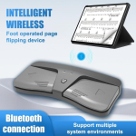 Traadita Bluetoothi lehek&auml;&auml;nutamispedaal Intelligente traadita Bt lehek&auml;&auml;nutamispedaal E-raamatute, klaveri, kitarri noodilehtede p&ouml;&ouml;ramiseks OneSize gray