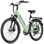 BEKUP V1 Linna liikumiseks m&otilde;eldud elektriratas 26-tollised rattad 36V 14,5AH aku 250W mootor 125KG maksimaalne kandev&otilde;ime 75KM maksimaalne s&otilde;iduulatus E-ratas unisex'ile roheline