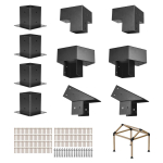 VEVOR Katusealuse komplekt, 4x4 tollised teravkatusega katusealuse kandurid 92 x 92 mm puidu jaoks tegelikus suuruses