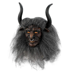 Halloweeni looma kost&uuml;&uuml;m, pehme pealisr&otilde;ivas, peo rekvisiit, realistlik looma mask filmist Reis L&auml;&auml;nde - Lehmade deemonikuningas Bull Demon Mask black