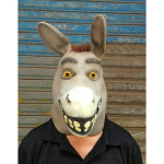 Shrek R&auml;&auml;kiv Eesel Euroopa ja Ameerika Peotarbed Eesli Pea Loomamask Halloween Naljakas Eesli Pea Kost&uuml;&uuml;m Donkey hood beige