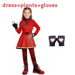 Laste Descendants kleit pol&uuml;esterkangast ja printsessi stiilis t&uuml;drukutele vanuses 3&ndash;8 Dark With Gloves,140cm red