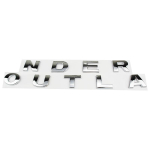 Auto Kapott T&auml;hed Logo S&otilde;nad Embleem Kleebised Mitsubishi Outlander 2023 2024 2025 2026 jaoks Auto Dekoratsiooni Tarvikud white