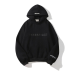 Meeste &Uuml;le suurusega Kapuutsiga Dressipluus 3D Silikoonist T&auml;hetr&uuml;kiga Streetwear Vabaaja Talvine Pealmine Medium must