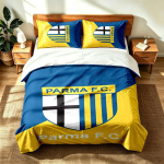 Parma Calcio 1913 (1) 3-osaline komplekt sobiv magamistubadesse pehme ja mugav ideaalne kingitus perele ja s&otilde;pradele Sisaldab &uuml;hte tekikotti ja kahte 140cmx200cm