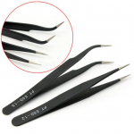 2 tk sirge kumerusega pintsetid Nail Art ripsmepikenduste n&auml;pitsa korjamise t&ouml;&ouml;riista jaoks one size