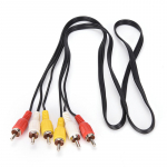 3 RCA isa kuni 3 RCA isa komposiit audio-video AV kaabli pistik 1M