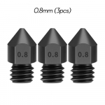 Aibecy 3 tk karastatud terasest d&uuml;&uuml;sid 0,8 mm 1,75 mm Filament Pro 3D-printeri jaoks 0.6mm must