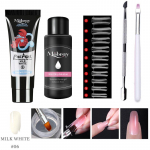 Poly Extention Gel Set Nail Art Clear Camouflage v&auml;rviline k&uuml;&uuml;neotsa vorm Crystal UV geel k&uuml;&uuml;negeel