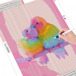 5D teemantmaaling papagoi looma kodukaunistus t&auml;ispuuritud tikandid kivist pilt k&auml;sit&ouml;&ouml; 20X30CM