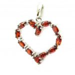 Les Tr&eacute;sors De Lily [A7919] - Pendentif Argent 'Cristal Love' h&otilde;be