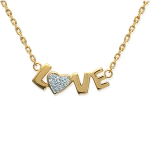 Les Tr&eacute;sors De Lily [D4571] - kullatud kaelakee  Love  valge kuld - 6x20 mm kuld
