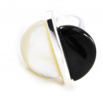 Bague Argent 'Obao' Nacre / Onyx 52 beež
