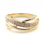 Bague Plaqu&eacute; Or 'D&eacute;esse' Blanc 50 kuld