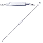 Les Tr&eacute;sors De Lily [L3811] - Gourmette Argent 'Bambino' figaro rhodi&eacute; - 15 cm 3 mm h&otilde;be