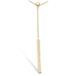 Les Tr&eacute;sors De Lily [L9549] - Collier Plaqu&eacute;-Or 'Sissi' blanc dor&eacute; - 65x3 mm kuld