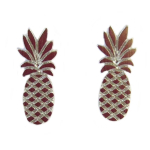 7bis [Q6086] - h&otilde;bedased k&auml;sitsi valmistatud k&otilde;rvar&otilde;ngad  Ananass  - 13x5 mm h&otilde;be