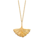 Les Tr&eacute;sors De Lily [Q8461] &ndash; kullatud Ginkgo Biloba kaelakee &ndash; 45 cm 25x25 mm kuld