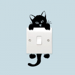 Kodukaunistus DIY Black Cat Switch seinakleebised PVC kleebisega tapeet