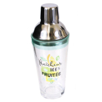 Les Tr&eacute;sors De Lily [Q1579] - Shaker verre 'Fra&icirc;cheur 100% fruit&eacute;e' vert transparent - 22x8. 5 cm (40 cl) roheline