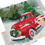 Teemantv&auml;rvimine J&otilde;uluauto talvine kodukaunistus t&auml;isnurkne puurristpiste 30x30CM