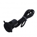 12V universaalne mootorratta mootorratta veekindel kiire USB-mobiiltelefoni laadija must