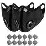 CHASOEe Dust 12 filtriga poole n&auml;oga korduvkasutatav aktiivs&ouml;est tolmukindel respiraator must