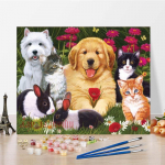 K&auml;sitsi maalitud kodukaunistusl&otilde;uend DIY maalimine numbrite j&auml;rgi &otilde;limaal Digitaalne &otilde;limaal 40x50cm no frame