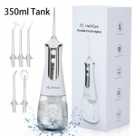 350 ml / 220 ml juhtmeta suu niisutaja kaasaskantav vesi hambaniit USB taaslaetav vesijoaga hambaniit Bucal 5 Jet Tip 3 režiimi valge