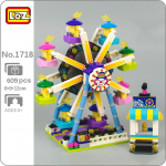 LOZ 1718 unistuste l&otilde;bustuspark kloun vaateratta arhitektuur 3D-mudel DIY miniklotsid klotsid ehitusm&auml;nguasi ilma kastita