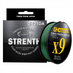 GHOTDA 9 haruline &otilde;ngen&ouml;&ouml;r 300M Jaapani mitmekiulisest PE vastupidav traadist karpkala &uuml;litugev kootud niit 1.0 roheline