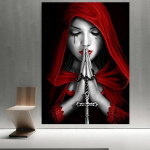 5D Teemantmaal Punane Pisarav Ingel T&auml;is&uuml;mmargune puur Mosaiik Teemanttikandid Multifilm Ristpistekomplektid Kodukaunistus Kodukaunistus Full Round 20x30cm