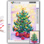 Teemanttikandid j&otilde;ulupuu J&otilde;uluvana lumememm 5D DIY Teemantmaal Ristpistes Rhinestone Full Round 20X30CM
