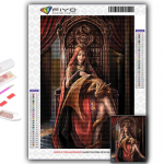 5D Teemantmaal T&auml;ielik teemantm&auml;ng Troonide m&auml;ng Draakoni ja ilu teemantmaaling K&auml;sitsi valmistatud teemantmosaiikmaal Kodukaunistus Full Round 20X30CM