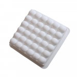 36 &uuml;htlane poolringikujuline v&auml;ikese aurutatud kukli kujuga valge silikoonvahuvorm, isevalmistatud &scaron;okolaadi k&uuml;psetust&ouml;&ouml;riist valge