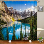 Kaasaegne 3D-printimine metsa du&scaron;ikardin Roheline taimepuu maastikuga vannikardin konksudega vannitoa veekindla maastiku jaoks 180x180cm