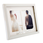 Les Tr&eacute;sors De Lily [A2921] &ndash; puidust duo pildiraam  Mr & Mrs  valge (2 fotot ) - 28x22 cm (2 fotot 10x15 cm) valge