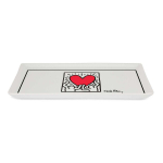 Keith Haring [R6889] &ndash; portselanist kandik 'Keith Haring' valge punane (tantsijad- s&uuml;da) - 19x9 cm punane