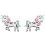 Les Tr&eacute;sors De Lily [R7465] &ndash; mitmev&auml;rvilised h&otilde;bedased k&otilde;rvar&otilde;ngad &bdquo;Licorne My Unicorn&rdquo; (roodiumiga kaetud)  - 10x10mm mitmev&auml;rviline