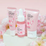LAIKOU Sakura Skin Care 3tk/komplekt Brightening Facial Serum Lighten Blemishes Cream Moisturizer