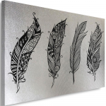 Feeby l&otilde;uenditr&uuml;kk, h&otilde;bedased neli joonistatud sulge 60x40 hall v&auml;rv