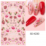 5D reljeefne violetne iirise lilleline k&uuml;&uuml;nekleebis Lilla lilleline liugur P&auml;evalill k&uuml;&uuml;nekunsti manik&uuml;&uuml;ri kaunistamiseks 5D-K230