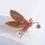 Blucome Take Star Dragonfly Fairy prossid naistele Daami Emaili Lendava Ingli peokinkidega kuld
