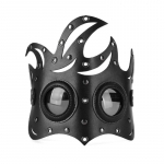 Uued saabumised Halloweeni punkmask Naljakas tantsupeo mask PU-nahast baariperformance Cosplay mask Unisex s&uuml;nnip&auml;evakingitus must