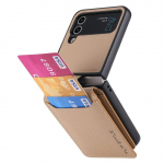 Kukkumiskaitse kaardihoidja nahk&uuml;mbris Samsung Galaxy Z Flip 4 Flip4 5g Flip3 Flip5 Zflip3 Flip 5 3 mobiiltelefoni koti kate for Samsung Z Flip 4 khaki
