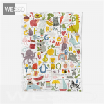 Multikas T&auml;hestiku Viskevatt Lastele Skandinaavia Stiilis Kawaii Vatt Pehme Kohev Flanellfliis &Uuml;hekordne Voodikate Voodil Lapsed 80x100cm